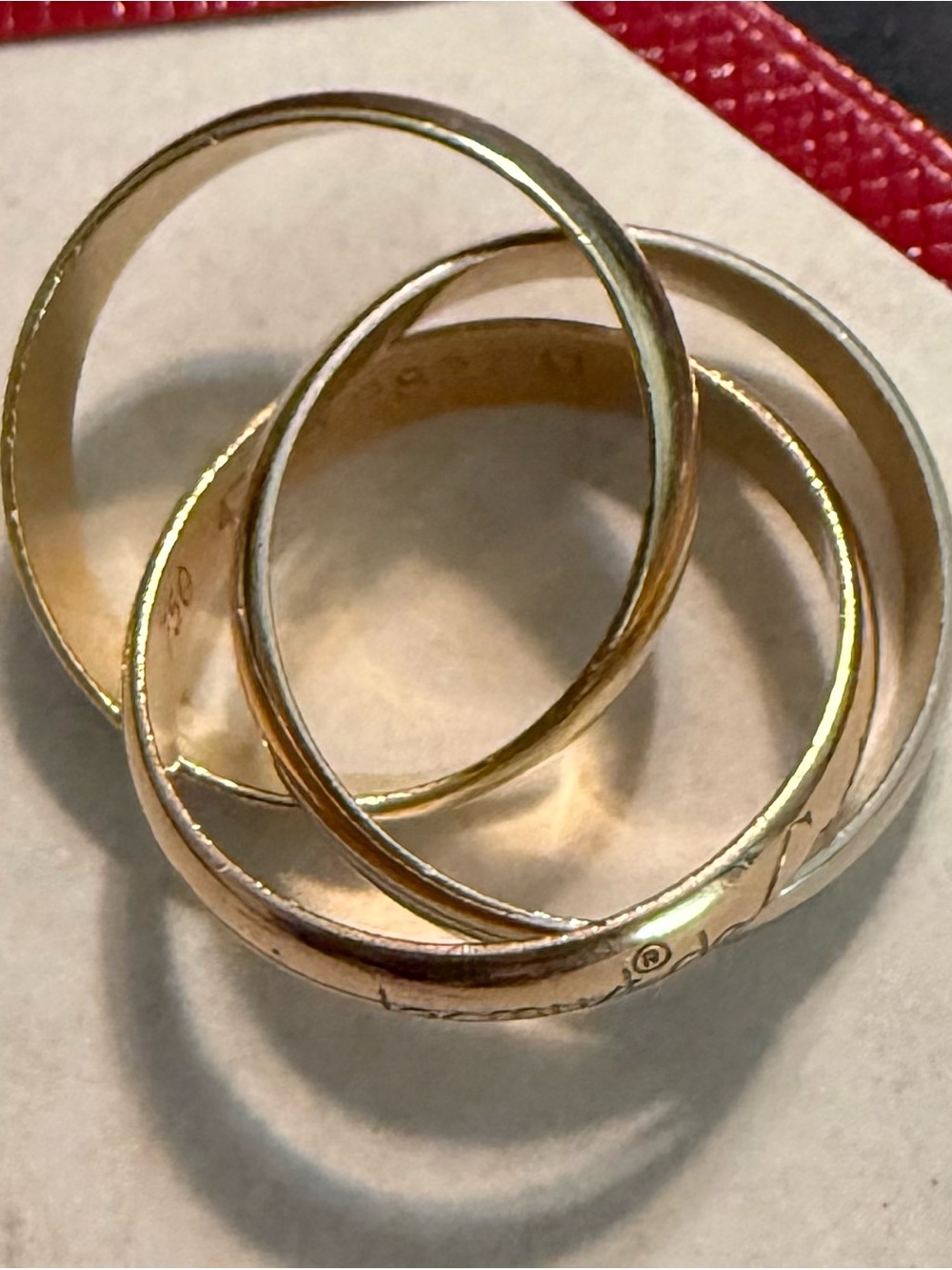 Cartier vintage Le Must de Cartier trinity ring. Size 4. - Picture 3 of 13